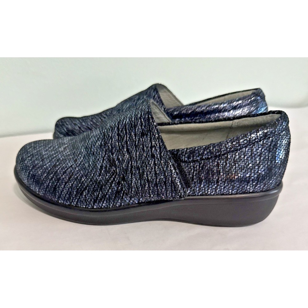 Alegria Women's Blue Metallic Leather LAU-853W Lauryn Comfort Shoes 38 US‎ 8